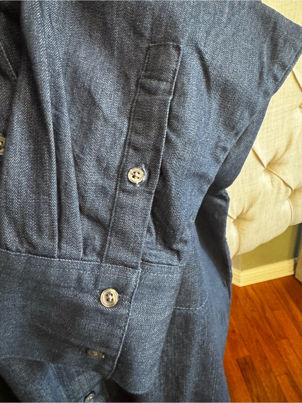 Banana Republic Dark Blue Denim Button-Down Shirt - Picture 3 of 6